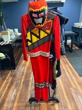 Red Dino Ranger Kids Costume with Mask